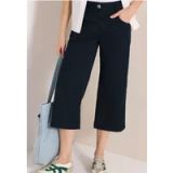 7/8 Pantalon taille haute à jambes évasées en coupe ample