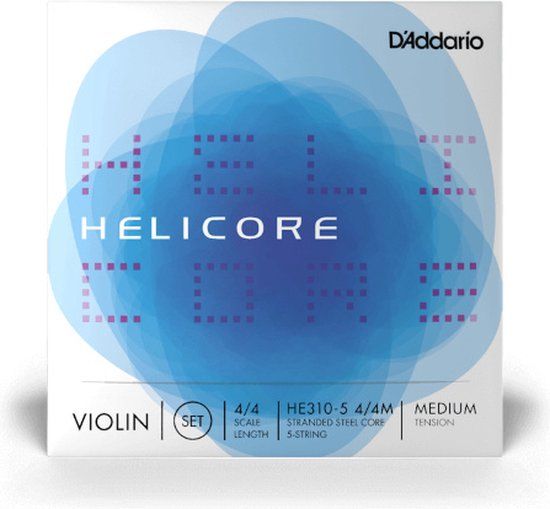 D'Addario HE310-5 4/4M Helicore viool snaren (5) set Medium