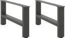 vidaXL Salontafelpoten 2 stuks 70x(30-31) cm staal antracietkleurig
