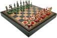Camelot Jeu d'échecs italien avec pièces en métal et échiquier or/noir, 48 cm