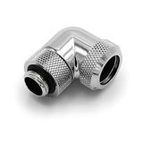 Barrow Multi-Link Adapter Anschluss 90 Grad G1/4 Zoll AG op 14mm AD Hardtube - zwart, zilver