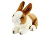 Anima Lapin en peluche brun et blanc, assis, jouet en peluche, lapin en peluche, petit lapin, lapin de Pâques