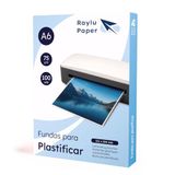 Raylu Paper® - Verpakking met 100 stuks, transparant, hoogglans afwerking, weekmaker-thermofolies, lamineerhoezen, kunststof folies