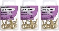 Deltafix Schroefogen - 24x - verzinkt metaal - 20 x 10 mm - ijzerwaren bevestigsmaterialen