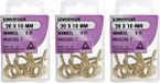 Deltafix Schroefogen - 24x - verzinkt metaal - 20 x 10 mm - ijzerwaren bevestigsmaterialen