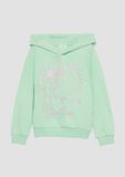 s.Oliver Sweatshirt met capuchon voor meisjes, oceaangroen, maat 92/98