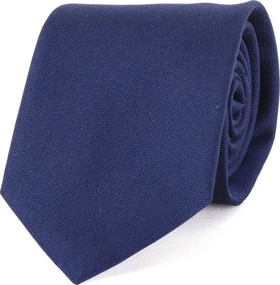 Profuomo - Stropdas Navy 01B - Luxe heren das van 100% Zijde - Effen