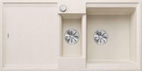 Blanco ADIRA 6 S, Silgranit, zacht wit, met afvoerbediening en toebehoren