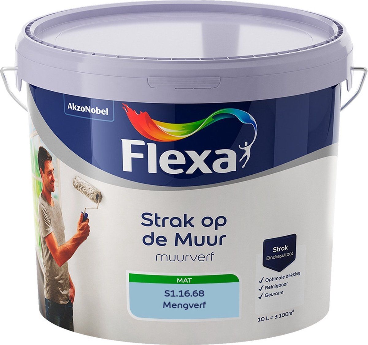 FLEXA Strak op de Muur Muurverf - Mat - Mengkleur - S1.16.68 - 10 liter