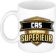 Bellatio Decorations Naam mok Cas - wit - Superieur - keramiek - 300 ml - beker voor collega - cadeau
