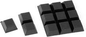 Sourcing Map Pieds en caoutchouc auto-adhésifs pour pieds de chaise de table, 20x20x8 mm, 12 pièces - Protection antidérapante pour meubles
