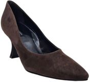 Paul Green 3859-061 Cacao Suède pump met hak 8 cm