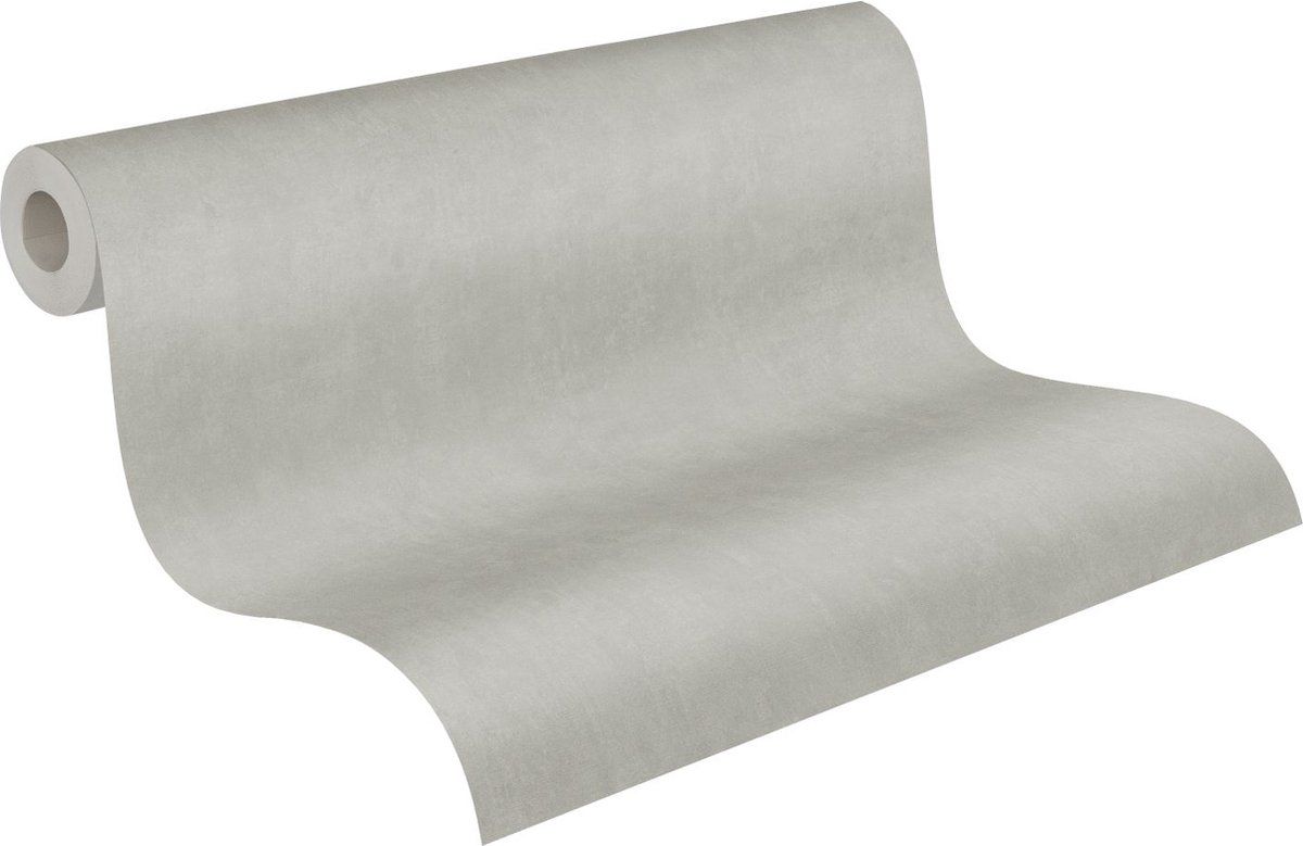A.S. Création Behang Effen Beige en Crème - AS-380241 - 53 cm x 10,05 m