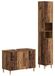 DELFT Ensemble de meubles de salle de bain 2 pièces Bois vieilli Bois travaillé