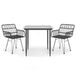 VidaXL 3157852 Ensemble de jardin noir