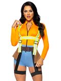Leg Avenue Construction Worker Romper Dames L (Meerkleurig)