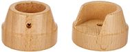 Gardinia Wandhouders voor gordijnroedes van Ø 28 mm, 1 paar, inclusief montagemateriaal, wandmontage, hout, naturel