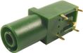 Cliff FCR7350G Connecteur de sécurité, femelle Bus, coudé Axe-Ø: 4 mm Vert 1 pièce(s)