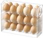 Ibenzoa® Système de rangement d'œufs pour réfrigérateur avec conception peu encombrante pour 30 œufs et couches facilement accessibles