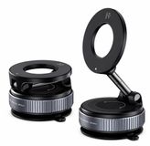 GENVIQ Magnetische Telefoonhouder met Vacuüm Zuignap – MagSafe Compatibel – Sterke N52 Magneet – Anti-Shake Smartphone Houder – 360° Draaibaar & Verstelbaar – Universeel voor Auto, Dashboard, Bureau, Spiegel, Glas, Tegels en Werkplek – Zwart