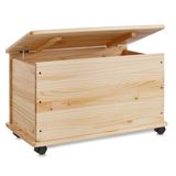 Zeller Present Speelgoedkist op Wielen - bruin - hout