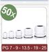Quadrios 24CA413 Wartel Polyamide Wit 50 stuk(s)