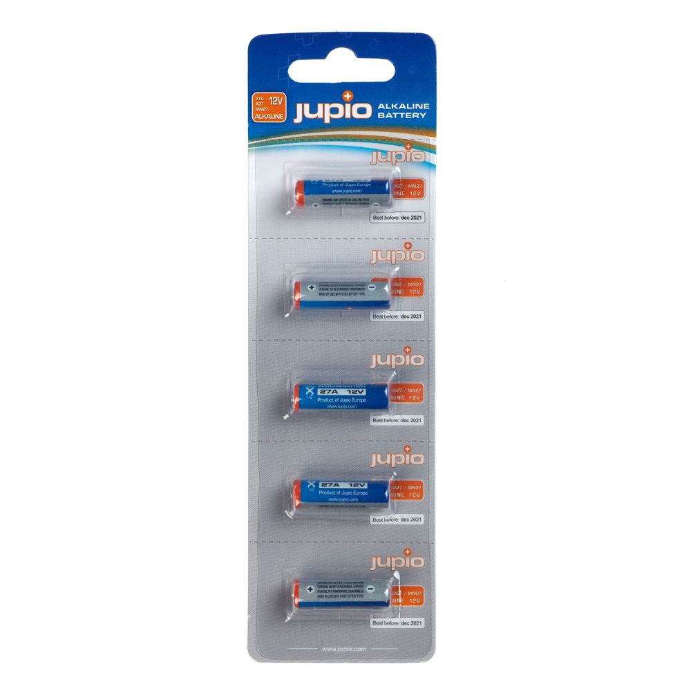 Jupio JCC-27A - Huishoudelijke batterijen - 5 stuks - Alkaline - 12V - Blauw
