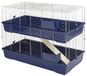 Kerbl 81705 Maxi Baldo Twin 120 Knaagdierkooi met 2 verdiepingen, 120 x 53 x 86 cm