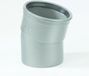 DYKA Coude 1x manchet 1x spie 15° classe 41 PVC gris keurmerk BRL52100/BRL52200 110mm