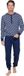 Pastunette Blue Draft Pyjama Katoen Blauw Maat S