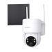 energeeks Atlas Bewakingscamera voor buiten, wifi, IP66-4 MP, bewegingsdetectie, oplaadbare batterij, 5 W, zonnepaneel inbegrepen, ledlampen en sirene
