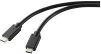 Renkforce RF-5251922 USB-laadkabel USB 2.0 USB-C stekker, USB-C stekker 2.00 m Zwart TPE-mantel