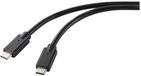 Renkforce RF-5251922 USB-laadkabel USB 2.0 USB-C stekker, USB-C stekker 2.00 m Zwart TPE-mantel