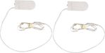 Merkloos Micro lichtsnoer - 2x - 10 led lampjes - warm wit - 120 cm