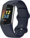 Strap-it Fitbit Charge 5 siliconen bandje - donkerblauw - Maat: L