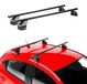Menabo Porte-bagages en acier, galerie de toit pour Fiat Idea 2005-2012, noir, 2 pièces