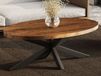 MASTIFF Table basse ovale magnolia naturel
