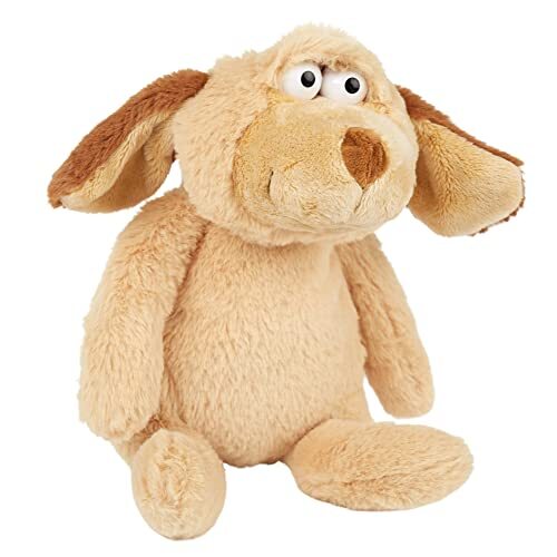 Sigikid 42961 Mood Pet Hond, Sfeerknuffel, veranderbare gezichtsuitdrukking dankzij mimiekrimpels: Gevoelens tonen, spelen, knuffelen, voor kinderen vanaf 12 maanden, Beige/Hond 38 cm