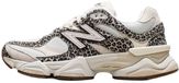 New Balance 9060 Beige Brown Leopard Print Unisexe Cuir Baskets Taille 37.5