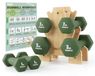 Haltères Set met Bamboe Rek (1kg, 2kg, 3kg) voor Thuis Workout