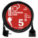 EMOS 5 m verlengkabel, 1 stopcontact, 250 V, pvc, binnen, zwart