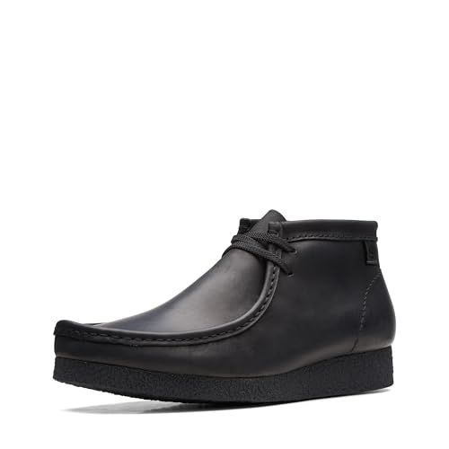 Clarks Shacre Bootheren Chukka-laars Zwart leder 45 EU Breed