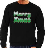Bellatio Decorations Shoppartners Bv Merry xmas Foute Kersttrui Zwart Heren XXL