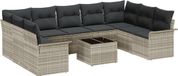 vidaXL Banc de jardin gris clair polyrattan