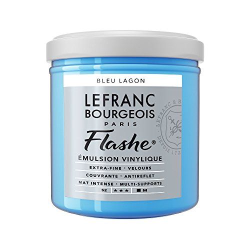 Lefranc Bourgeois Flashe Acrylic and Vinyl Paint - Lagoon Blue - 125ml