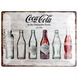 Nostalgic-Art Coca-Cola - Bottle Timeline - cadeau-idee voor coke-fans, metaal, retro design, 30 x 40 cm