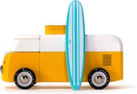 Candylab Toys Americana: VW BEACH BUS - Sunset (BVA235) Houten Speelgoedauto, Wit/Geel, 3+