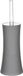 5five Brosse WC / brosse de toilette avec support rond gris plastique 38 cm