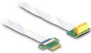 Delock Riser Card PCI Express x1 male to x1 slot 90° angled with FPC cable 15 cm