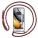 Tumundosmarphone Beschermhoes voor Realme 11 Pro / 11 Pro+ Plus met trekkoord, transparant, roze/goud